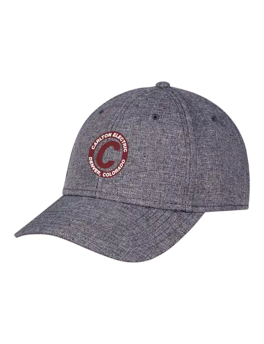 Heather Charcoal Structured Linen Look Cap Hook & Loop w/Carlton Electric Logo