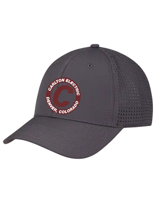 Charcoal Performance Stretchable Cap Hook & Loop w/Carlton Electric Logo