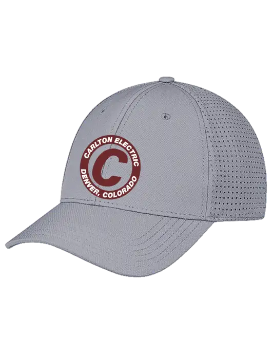 Grey Performance Stretchable Cap Hook & Loop w/Carlton Electric Logo