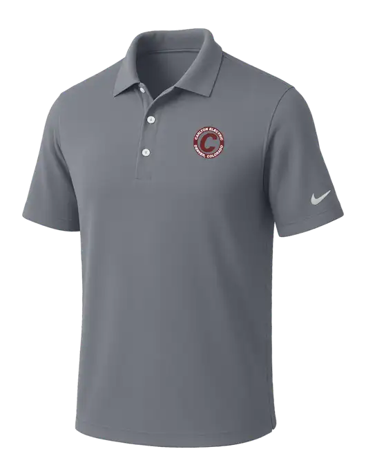 NIKE Medium Grey Dri-Fit Micro Pique Polo w/Carlton Electric Logo