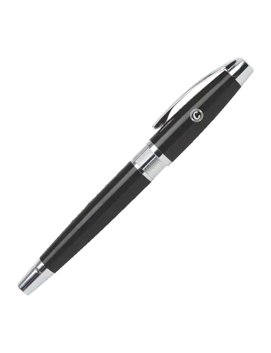 Masscotti Black Rollerball Pen - Black Ink w/Carlton Electric Logo
