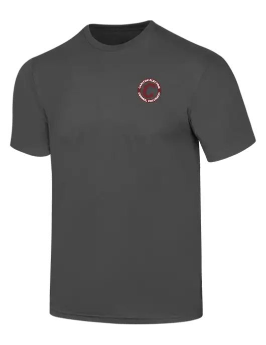Simply Soft Charcoal 4.5oz  Poly/Combed Ring Spun Cotton T-Shirt w/Carlton Electric Logo