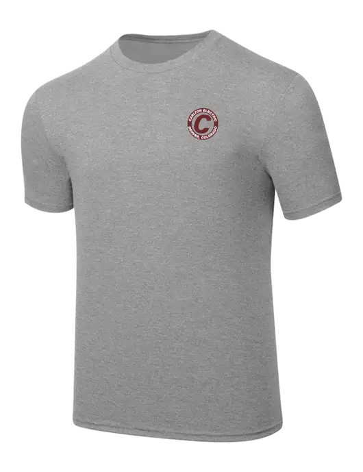 Simply Soft Heathered Light Grey 4.5oz  Poly/Combed Ring Spun Cotton T-Shirt w/Carlton Electric Logo
