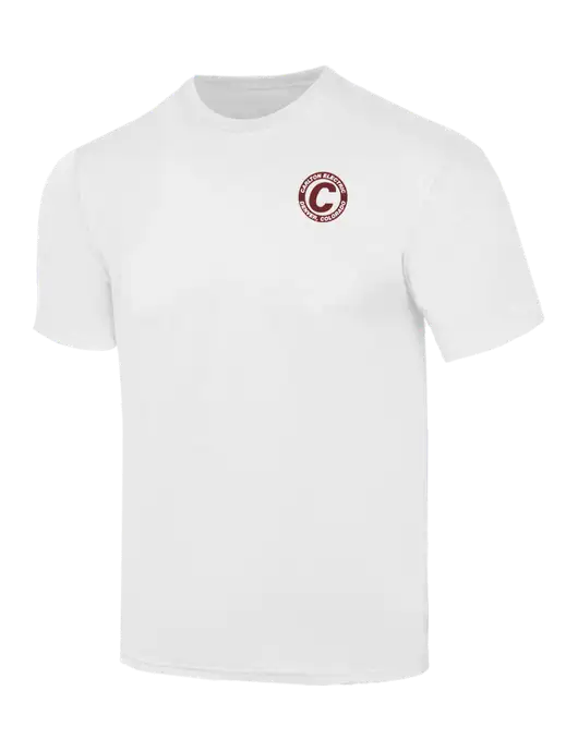 Simply Soft White 4.5oz  Poly/Combed Ring Spun Cotton T-Shirt w/Carlton Electric Logo