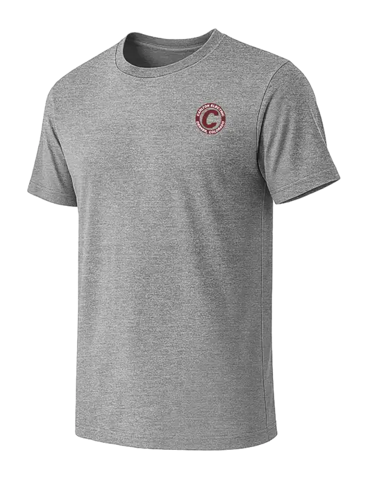 BELLA+CANVAS Heather Grey CVC Short Sleeve Tee w/Carlton Electric Logo