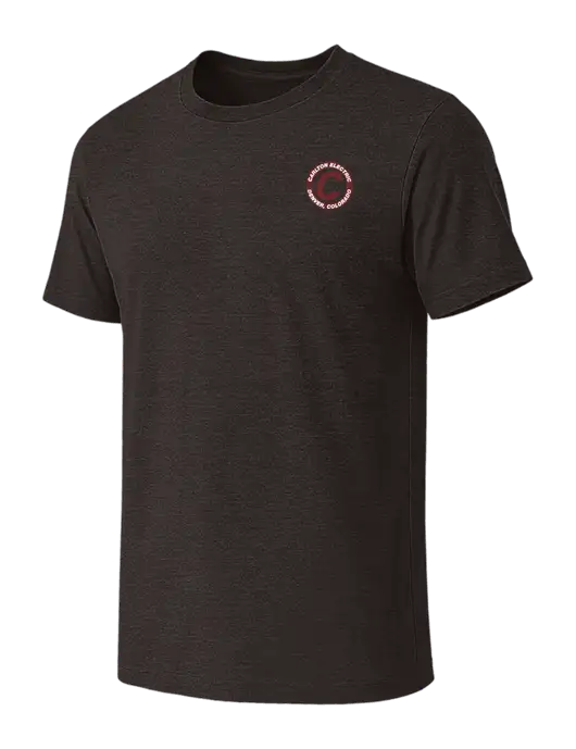 BELLA+CANVAS Dark Grey Heather CVC Short Sleeve Tee w/Carlton Electric Logo
