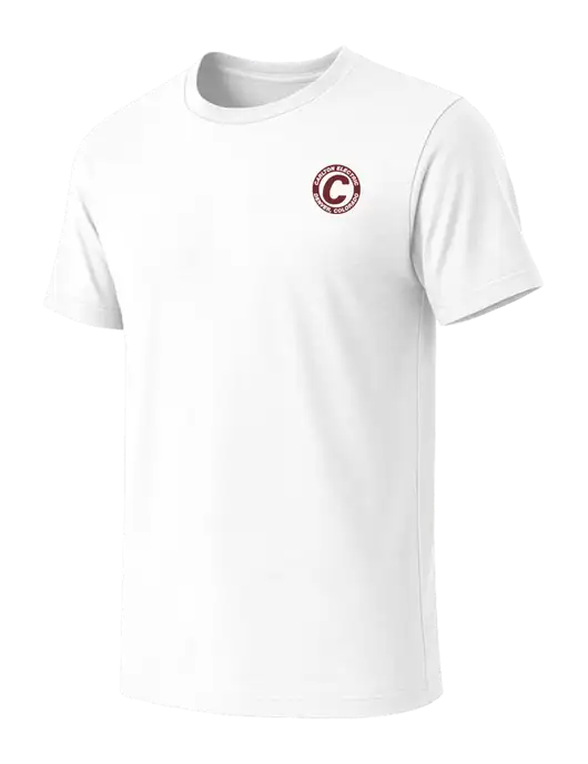 BELLA+CANVAS White Blend CVC Short Sleeve Tee w/Carlton Electric Logo