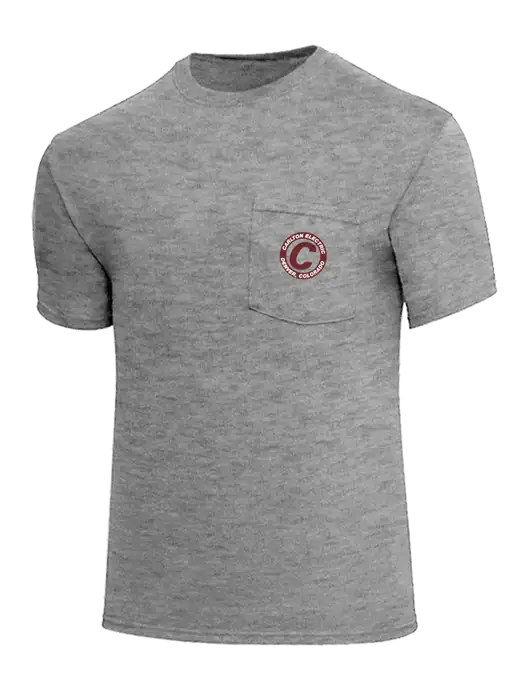 Core Blend Medium Grey Heather Pocket T-Shirt w/Carlton Electric Logo