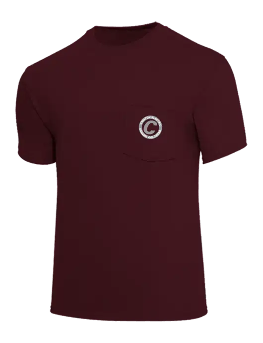 Core Blend Maroon Pocket T-Shirt w/Carlton Electric Logo