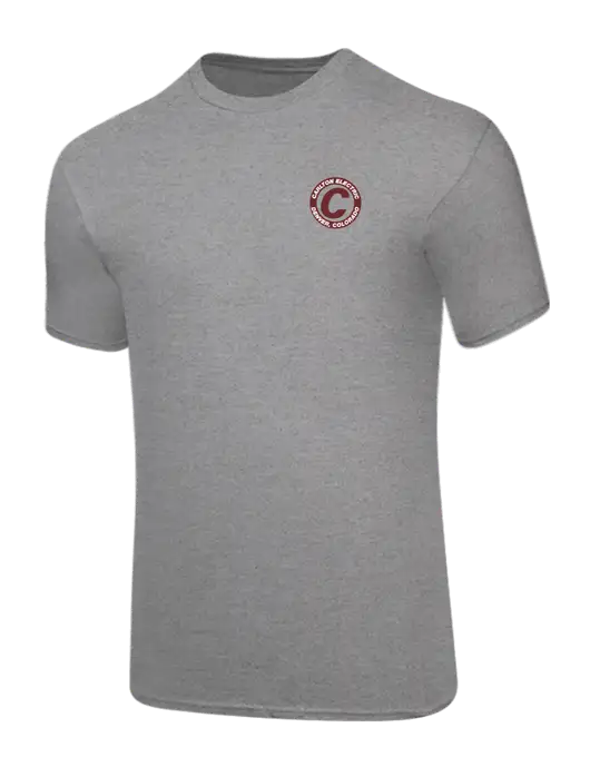 Core Blend Medium Grey Heather T-Shirt w/Carlton Electric Logo