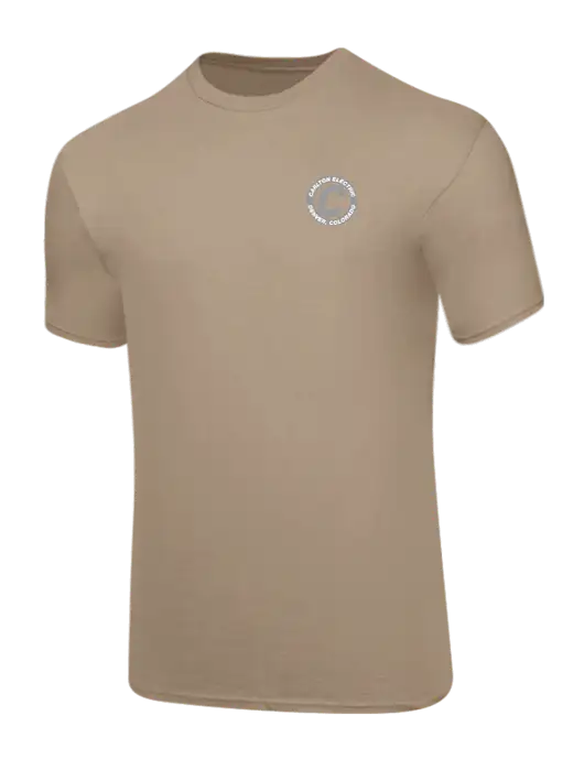 Core Blend Dark Tan T-Shirt w/Carlton Electric Logo