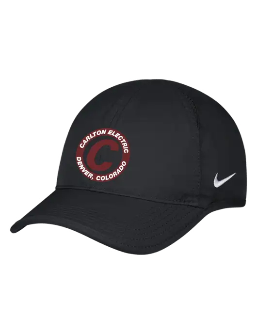 Nike Black Featherlight Cap w/Carlton Electric Logo