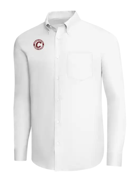 Brooks Brothers White Wrinkle-Free Stretch Pinpoint Shirt w/Carlton Electric Logo