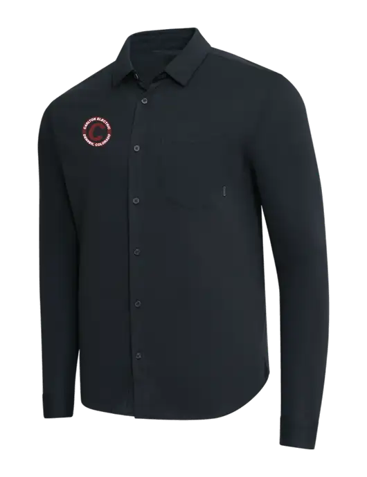OGIO Black Extend Long Sleeve Button Up Shirt w/Carlton Electric Logo