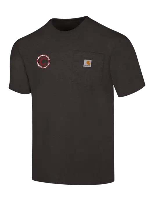 Carhartt Workwear Charcoal Heather Pocket Short Sleeve T-Shirt w/Carlton Electric Logo
