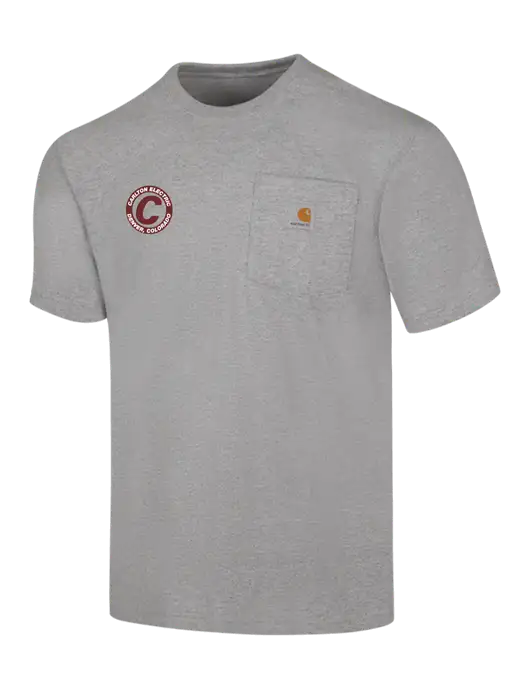 Carhartt Workwear Light Grey Heather Pocket Short Sleeve T-Shirt w/Carlton Electric Logo