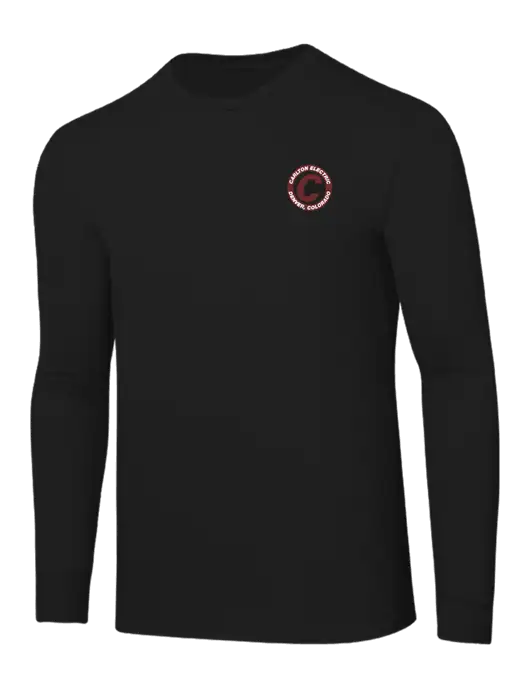 Core Blend Black Long Sleeve Tee w/Carlton Electric Logo