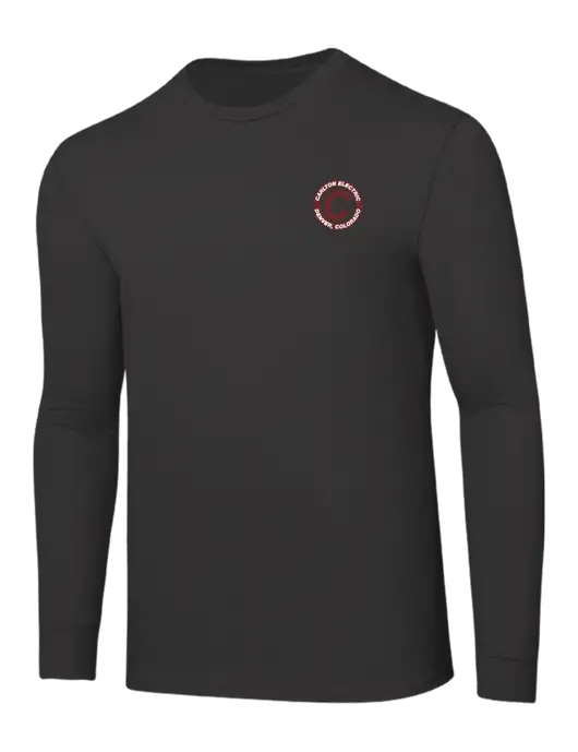 Core Blend Charcoal Grey Long Sleeve Tee w/Carlton Electric Logo