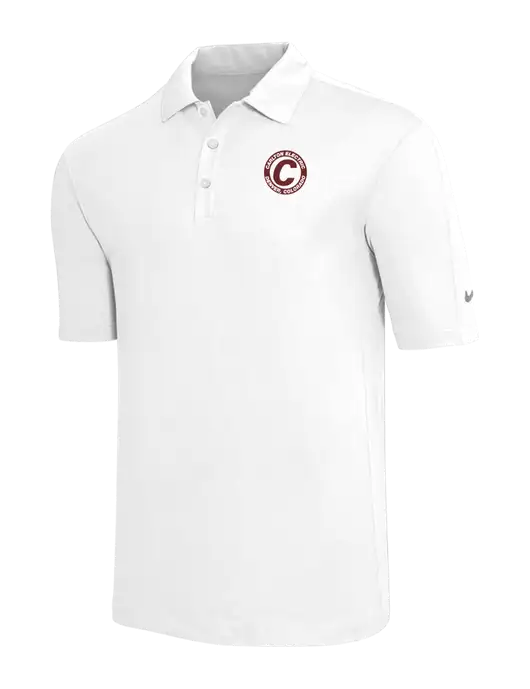 Nike White Tech Sport Dri-FIT Polo w/Carlton Electric Logo