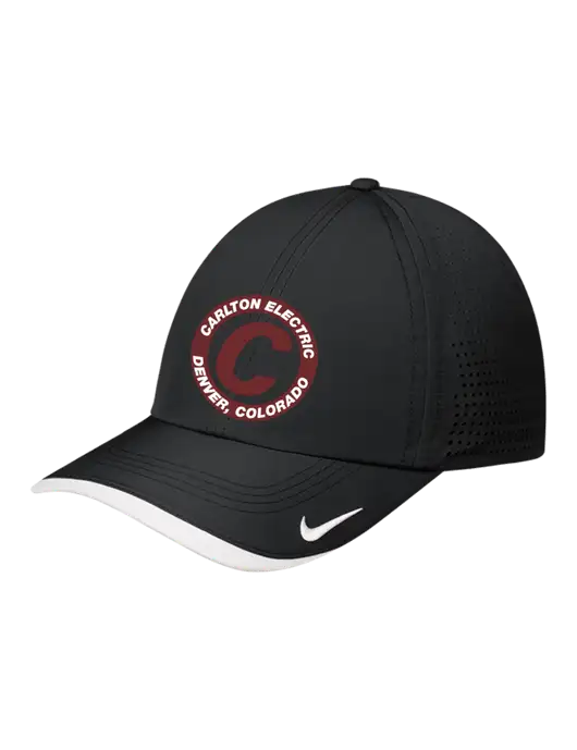Nike Black/White Dri-FIT Perforated Performance Cap w/Carlton Electric Logo