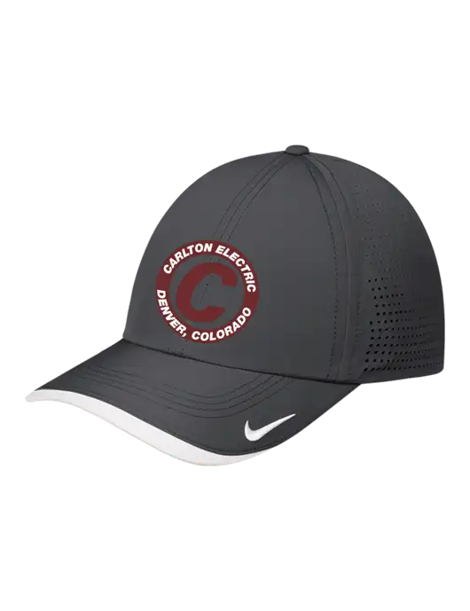Nike Dark Grey/White Dri-FIT Perforated Performance Cap w/Carlton Electric Logo