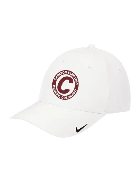 Nike White Dri-FIT Legacy Cap w/Carlton Electric Logo