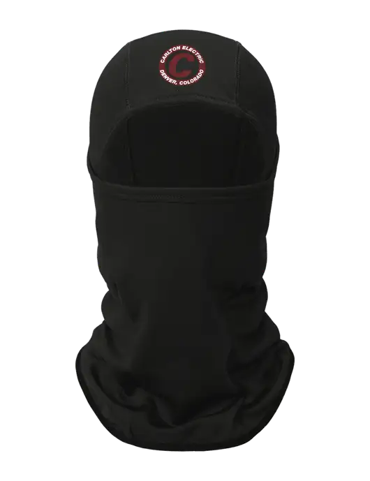 Black CornerStone Smooth Fleece Face Mask w/Carlton Electric Logo