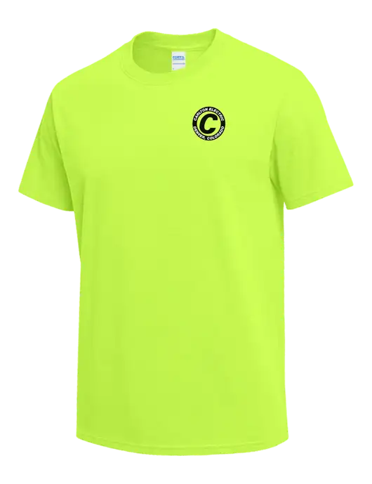 Safety Green Heavyweight 6.1 oz T-Shirt w/Carlton Electric Logo