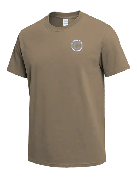 Dark Tan Heavyweight 6.1 oz T-Shirt w/Carlton Electric Logo