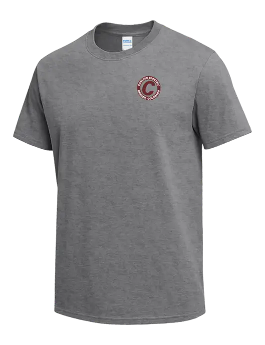 Medium Grey Heather Heavyweight 6.1 oz T-Shirt w/Carlton Electric Logo