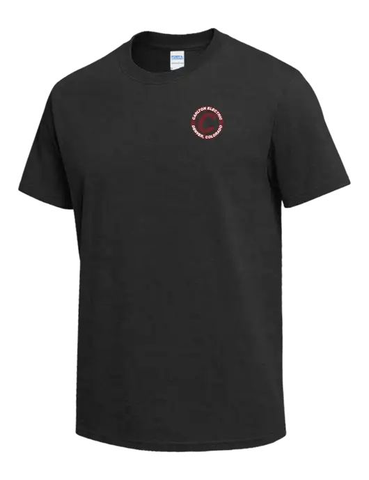 Dark Grey Heather Heavyweight 6.1 oz T-Shirt w/Carlton Electric Logo