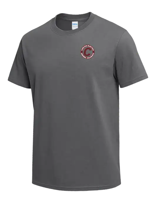 Medium Grey Heavyweight 6.1 oz T-Shirt w/Carlton Electric Logo