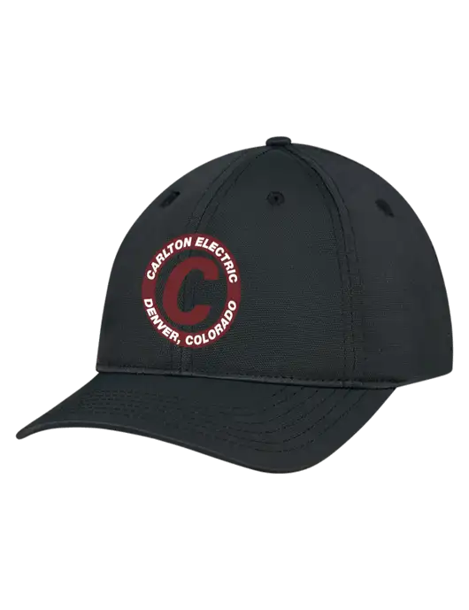 Black Nylon Twill Performance Cap w/Carlton Electric Logo