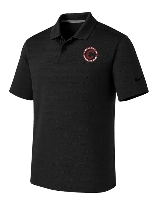 Nike Black Dri-FIT Vapor Jacquard Polo w/Carlton Electric Logo
