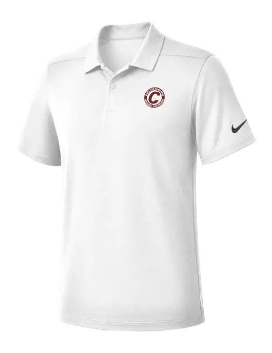 Nike White Dry Essential Solid Polo w/Carlton Electric Logo