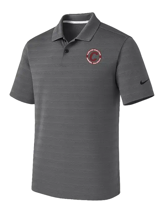 Nike Dark Medium Grey Dri-FIT Vapor Jacquard Polo w/Carlton Electric Logo