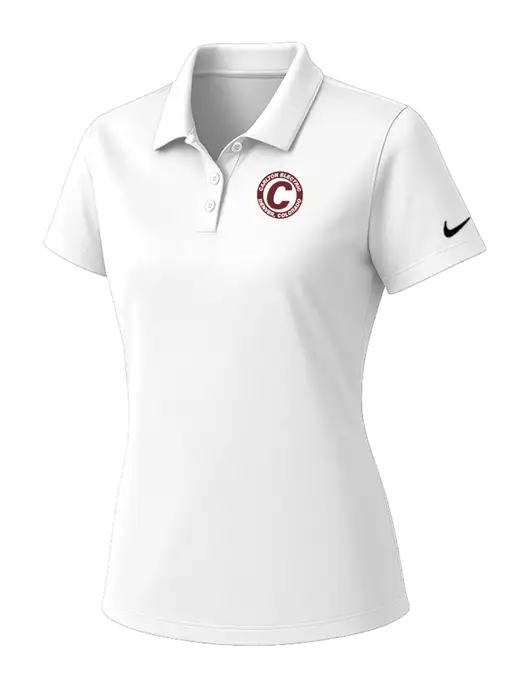 Nike Womens White Dry Essential Solid Polo w/Carlton Electric Logo