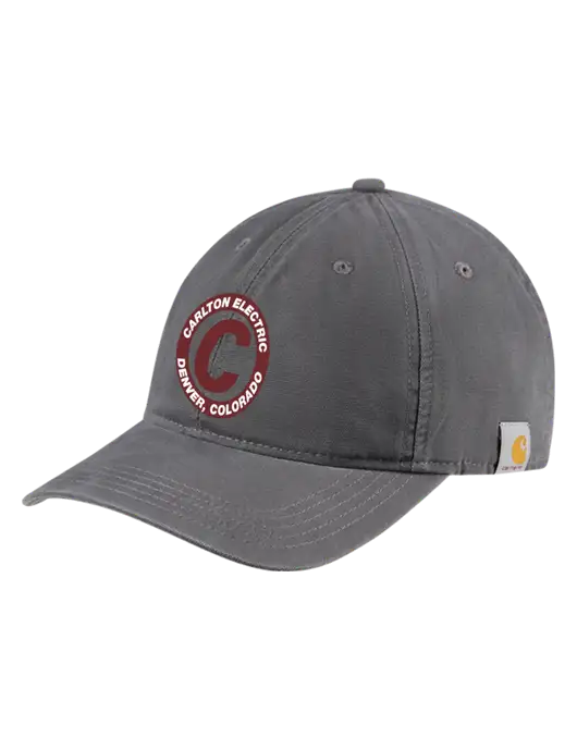 Carhartt Dark Grey Cotton Canvas Cap w/Carlton Electric Logo