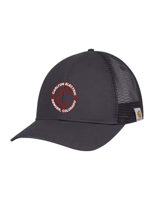 Carhartt Dark Grey Canvas Trucker Cap w/Carlton Electric Logo