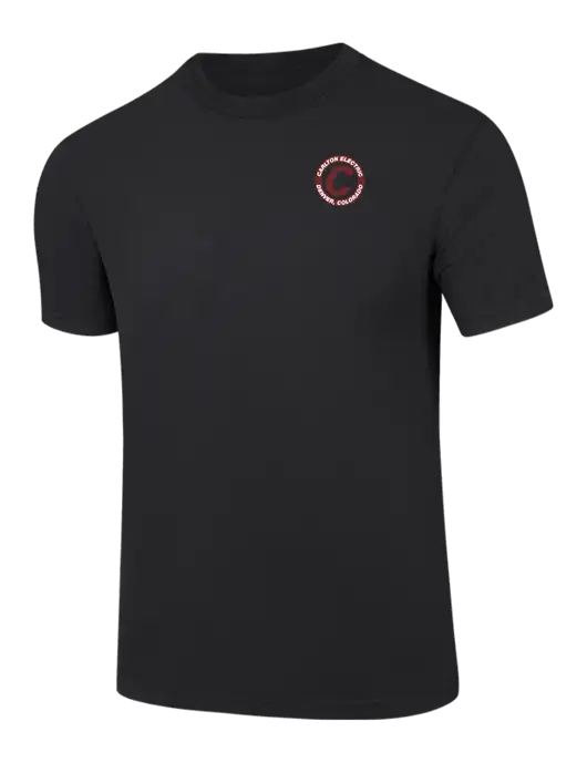 Comfort Colors 6.1 oz Black Heavyweight Ring Spun T-Shirt w/Carlton Electric Logo