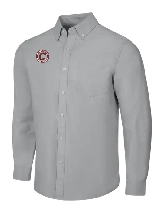 Light Grey SuperPro Oxford Shirt w/Carlton Electric Logo