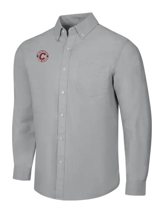 Light Grey SuperPro Oxford Shirt w/Carlton Electric Logo