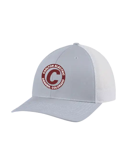 Richardson Adjustable Snapback Original 112 Trucker Cap Light Heather Grey w/White Mesh w/Carlton Electric Logo