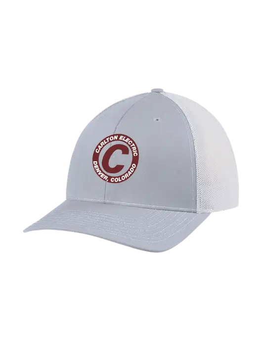 Richardson Adjustable Snapback Original 112 Trucker Cap Light Heather Grey w/White Mesh w/Carlton Electric Logo