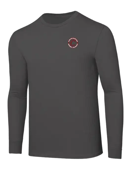 Seriously Soft Dark Grey Long Sleeve T-Shirt w/Carlton Electric Logo