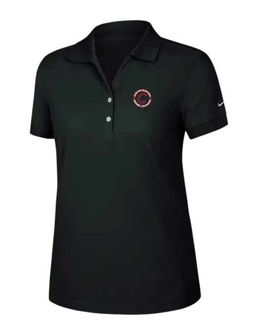 Nike Womens Dri-FIT Classic Black Polo w/Carlton Electric Logo