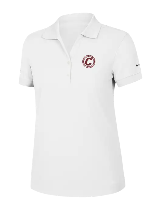 Nike Womens Dri-FIT Classic White Polo w/Carlton Electric Logo