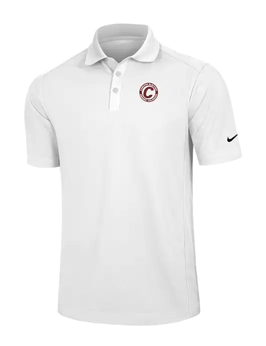 Nike White Dri-FIT Classic Polo w/Carlton Electric Logo