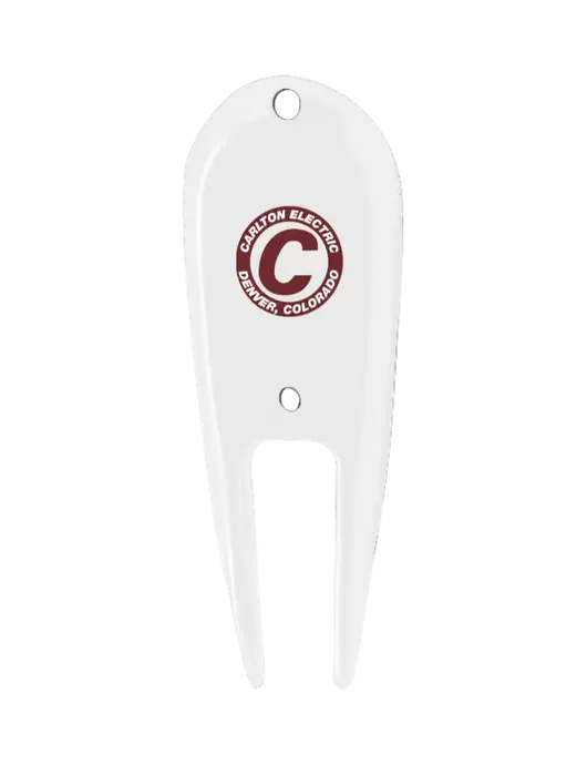 White Divot Tool w/Carlton Electric Logo