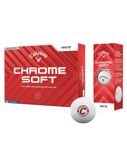 Callaway Chrome Soft Golf Balls 12/pk w/Carlton Electric Logo
